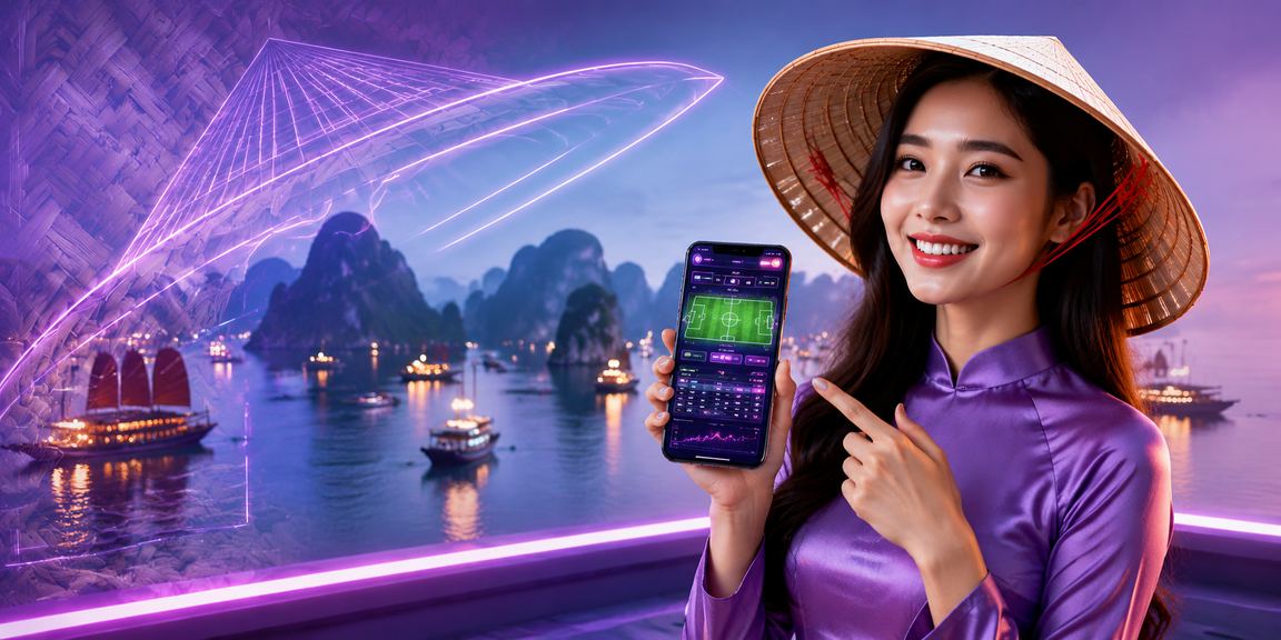 Người đội nón lá tại vịnh Hạ Long trải nghiệm casino di động với phong cách Việt truyền thống