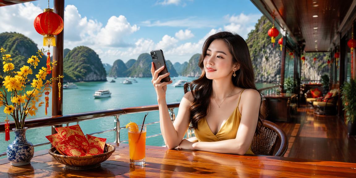 Người dùng Hà Nội nhận phong bì thưởng đỏ trong không gian cà phê ấm cúng