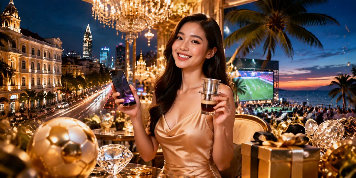 Người dùng VIP tại Hồ Chí Minh nhận thưởng và thưởng thức cà phê trong không gian hiện đại